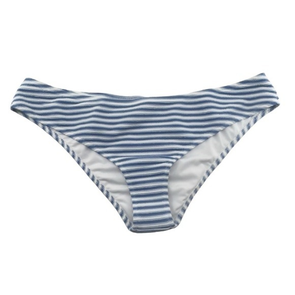 J Crew Textured Hipster Bikini Bottom‎ Blue Stripe Plus Size XXL BF210 New